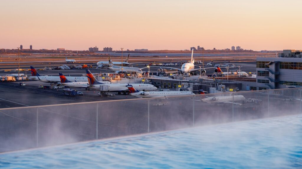 Aircraft and airport activity at John F. Kennedy International Airport in New York