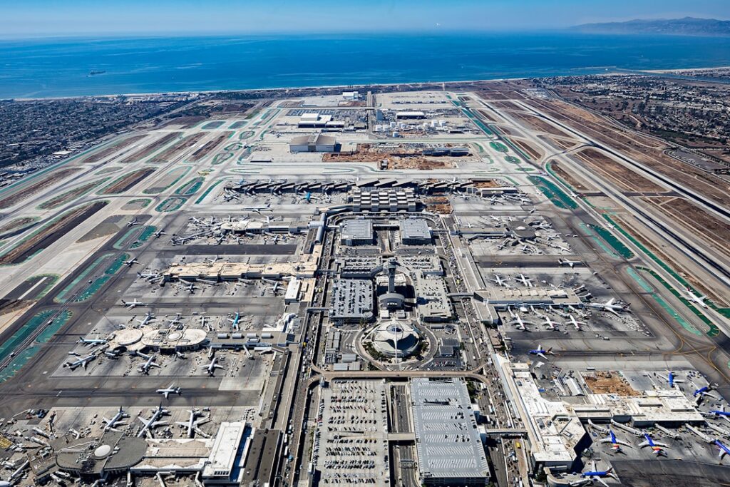 Los Angeles International Airport and surrounding airport area