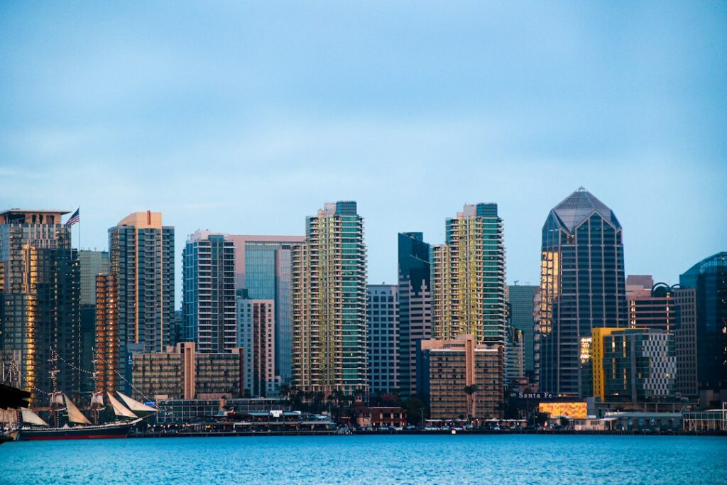 San Diego skyline across the waterfront
