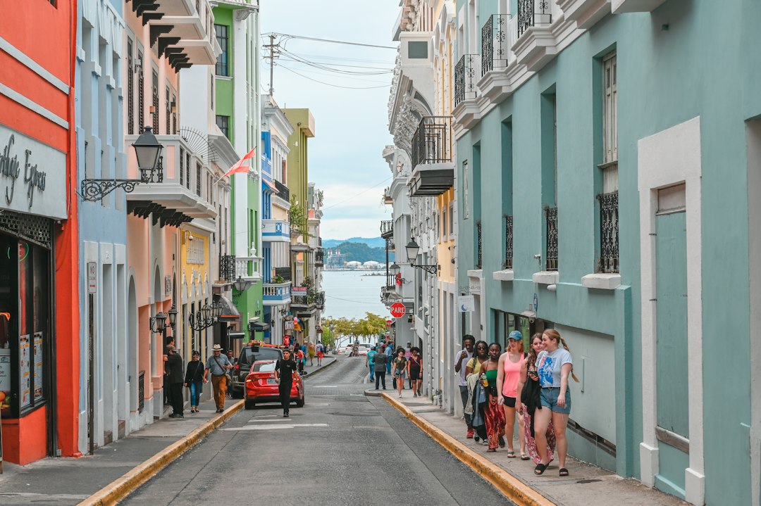 Historic street in Old San Juan, Puerto Rico